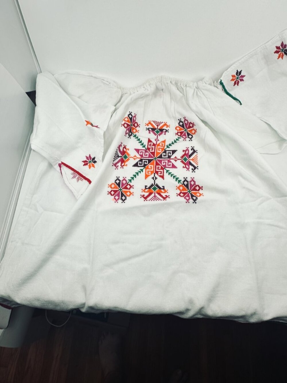 Woman blouse white mexican